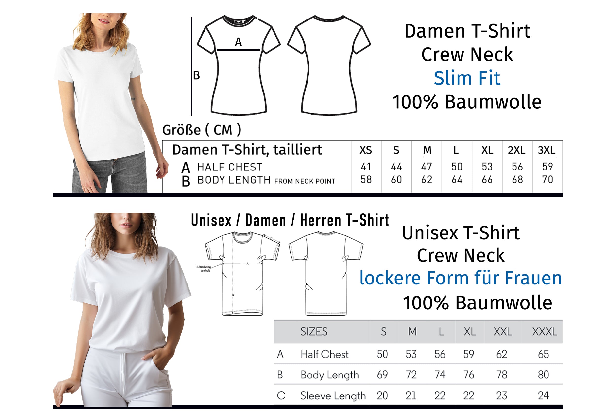 T-Shirts für Anproben
