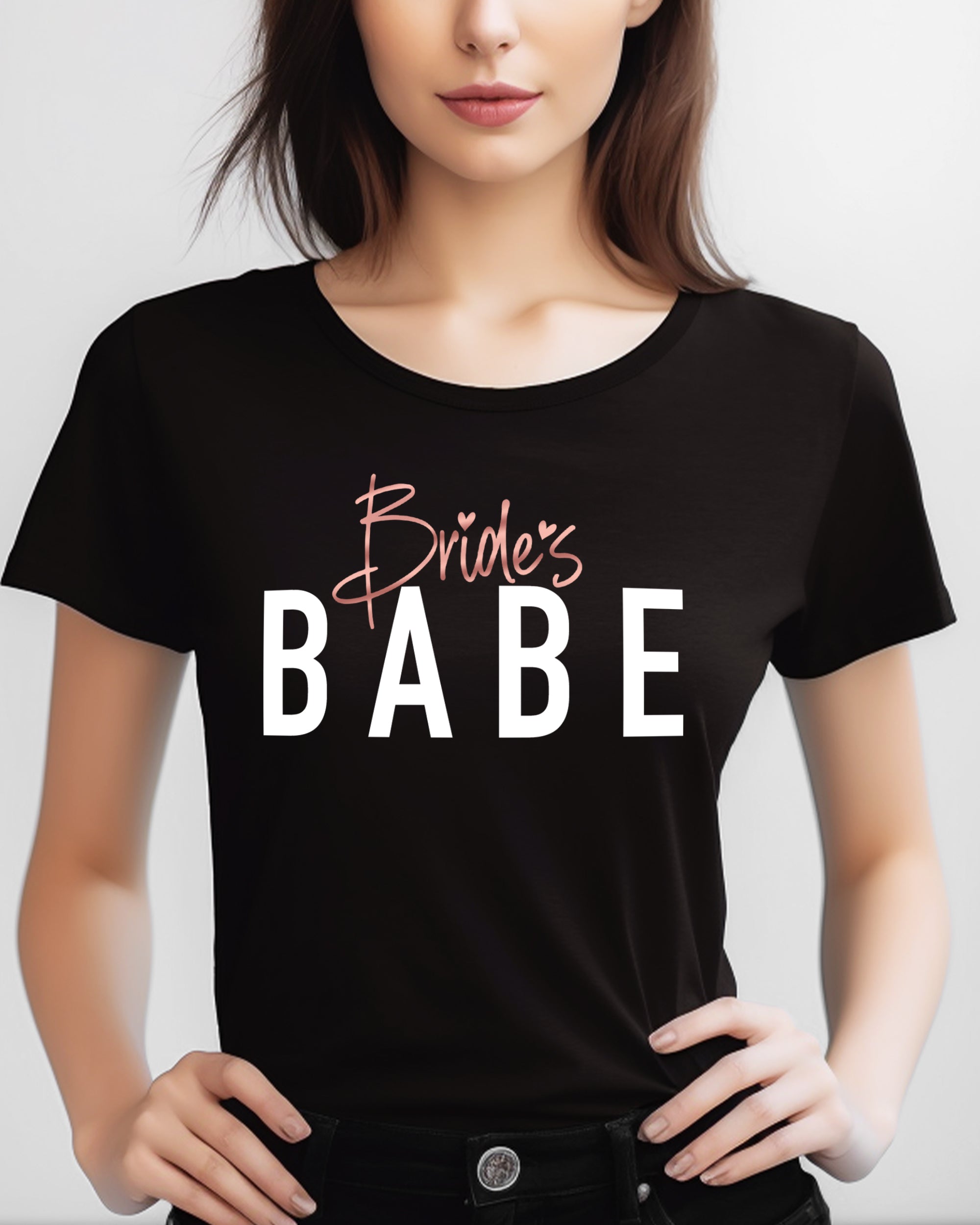 Bride's BABE T-Shirt schwarz