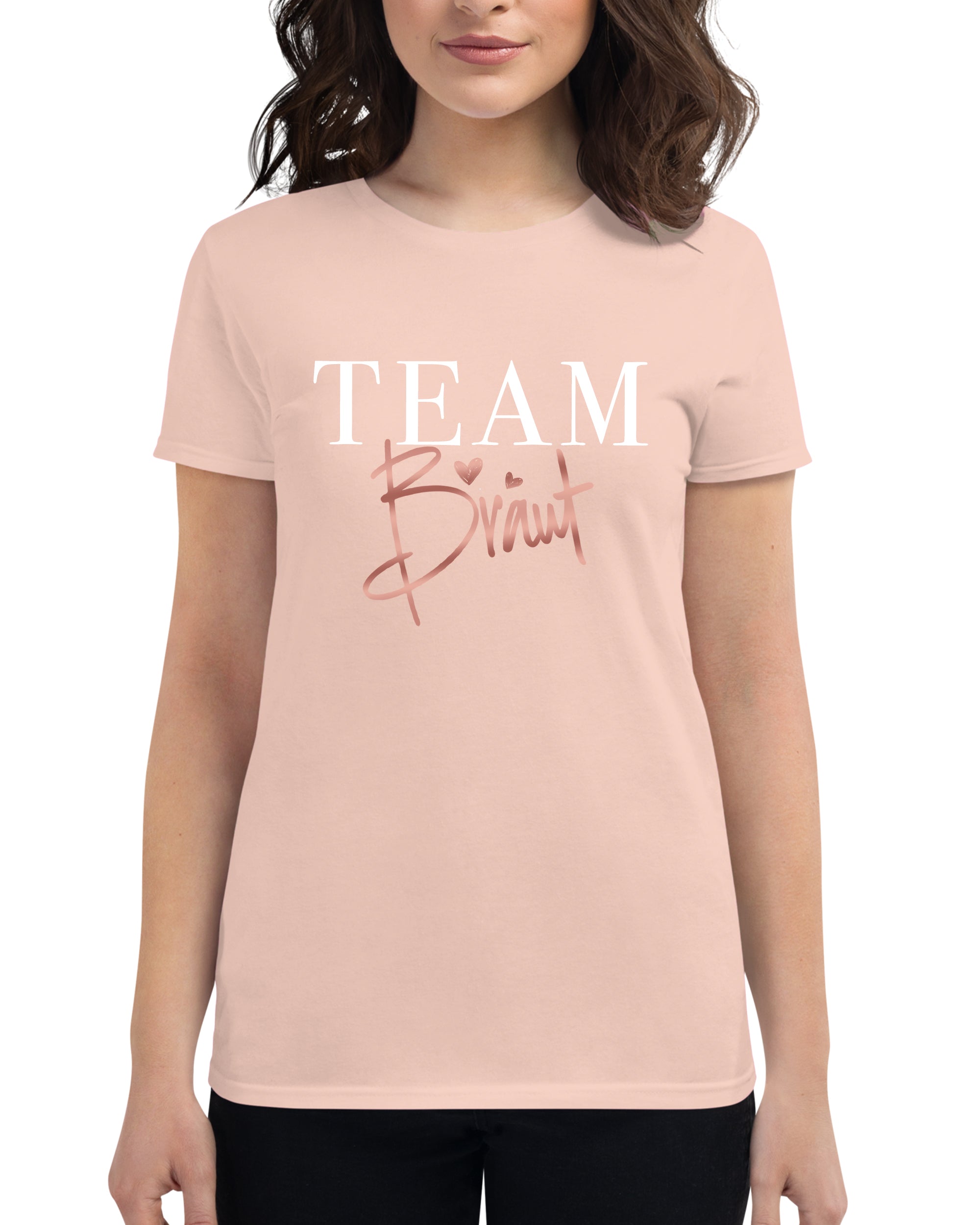 Classic Team Braut T-Shirt Pastellrosa